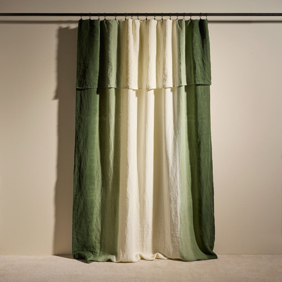 Nappe ou Rideau en Lin Dip Dye  