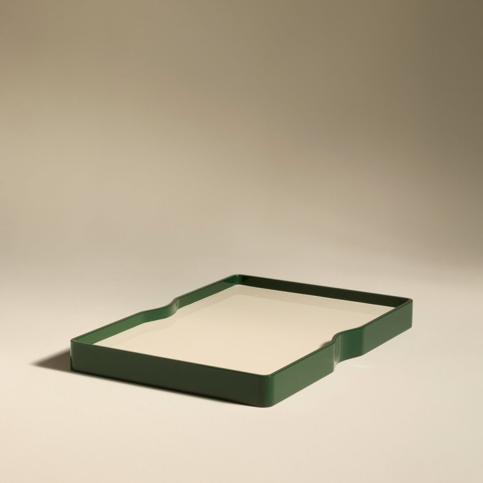 Plateau Vice-Versa Couleur:Foret/Ecru Maison Sarah Lavoine