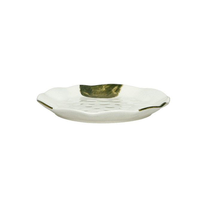 Assiette à Dessert Porcelaine LABO - Pomax | Impression lin