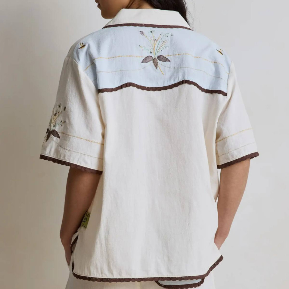 Chemise Manche Courte Brodée CAPRI