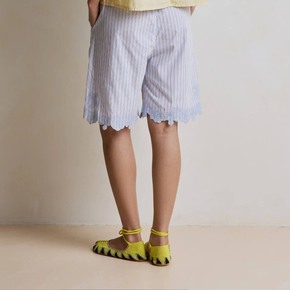 Bermuda Taille Elastique Brodé DOMITILLE