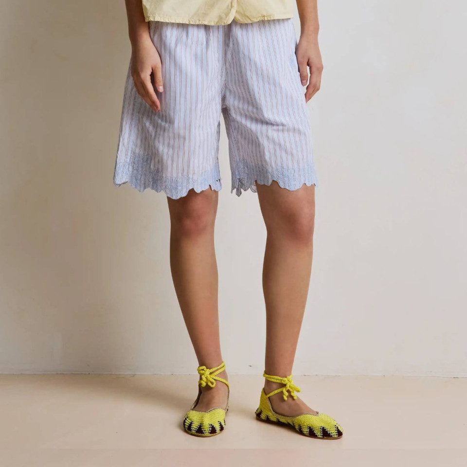 Bermuda Taille Elastique Brodé DOMITILLE