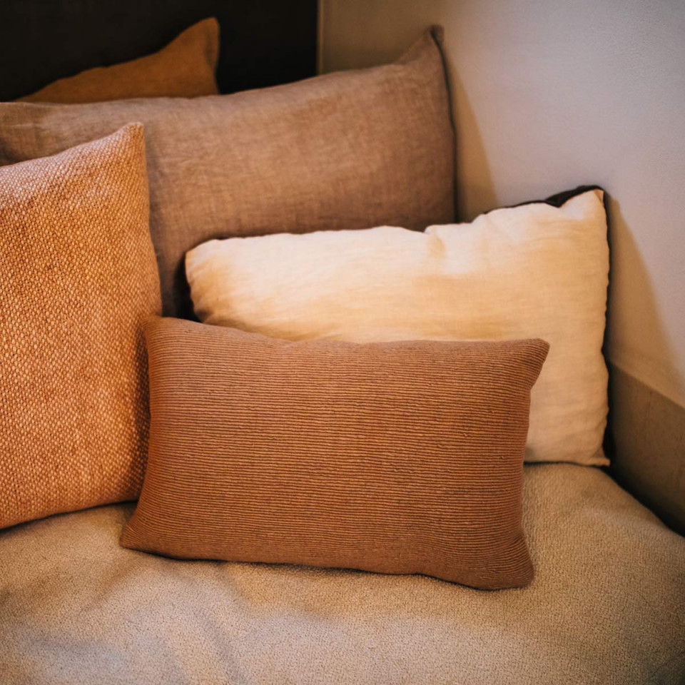 Coussin en Lin ALPHA BORDERS