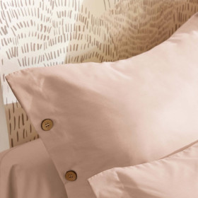 Taie D'oreiller Volant Plat en Percale PERRINE