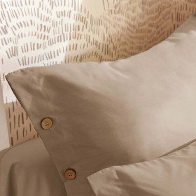 Taie D'oreiller Volant Plat en Percale PERRINE