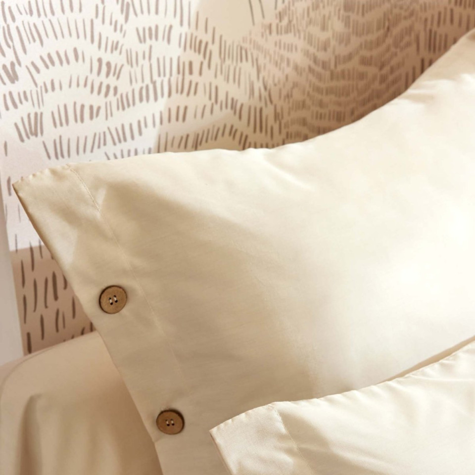 Taie D'oreiller Volant Plat en Percale PERRINE