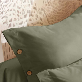 Taie D'oreiller Volant Plat en Percale PERRINE