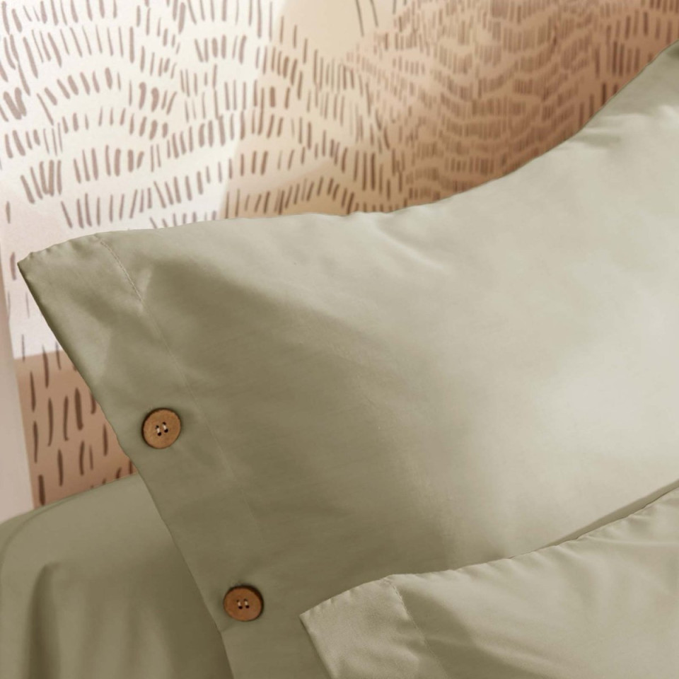 Taie D'oreiller Volant Plat en Percale PERRINE