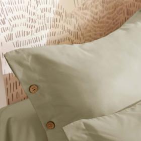 Taie D'oreiller Volant Plat en Percale PERRINE