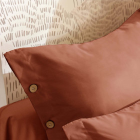 Taie D'oreiller Volant Plat en Percale PERRINE