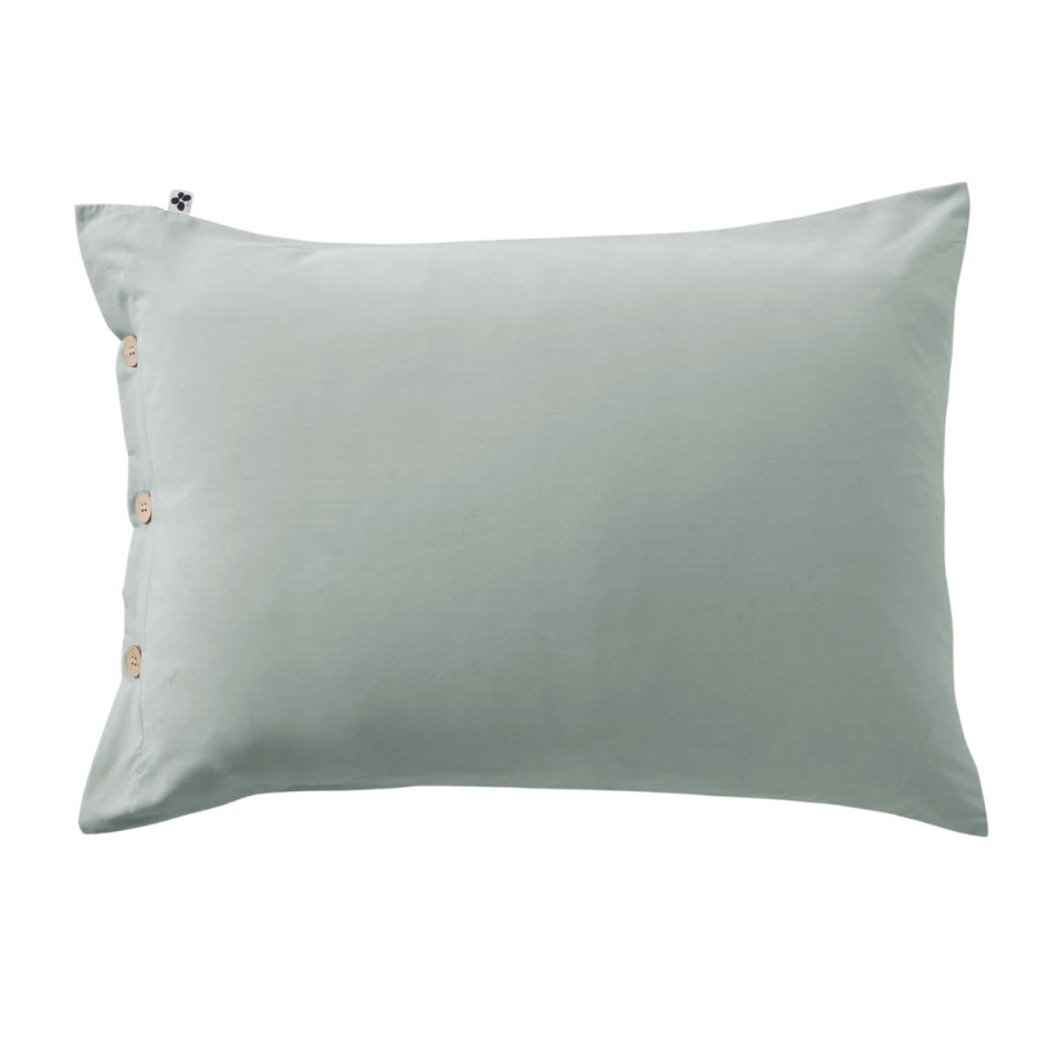 Taie D'oreiller Volant Plat en Percale PERRINE