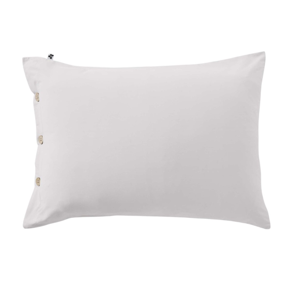 Taie D'oreiller Volant Plat en Percale PERRINE