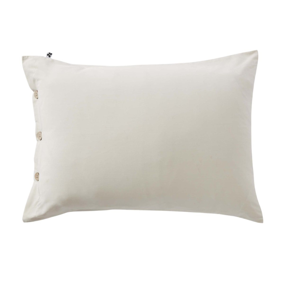 Taie D'oreiller Volant Plat en Percale PERRINE