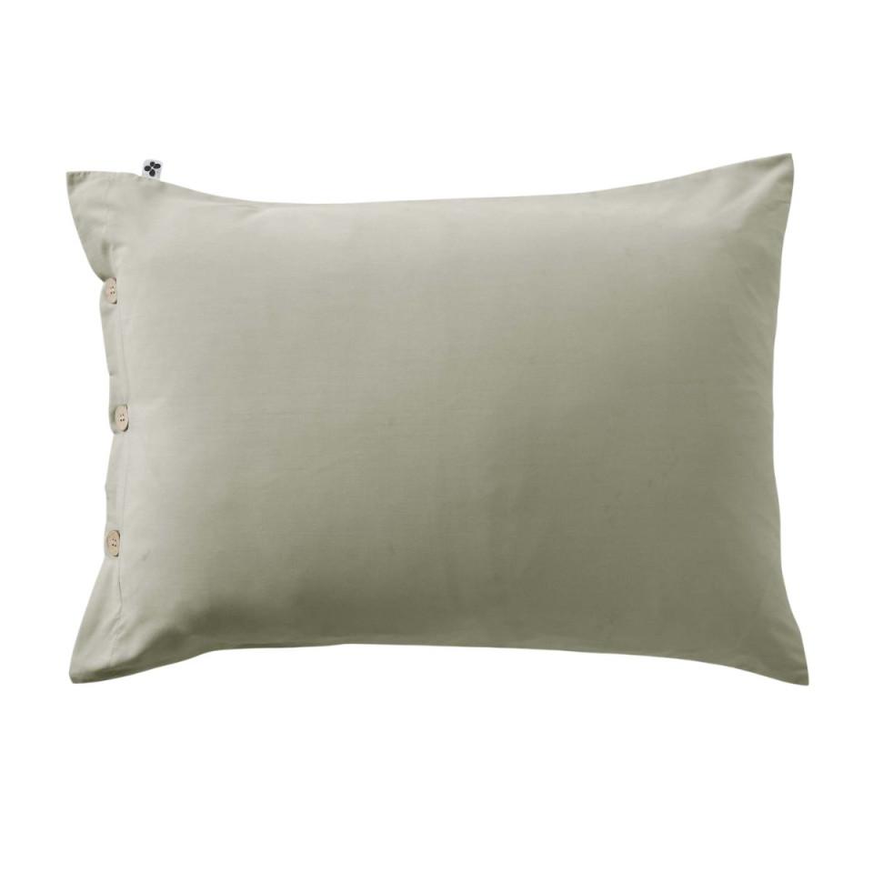 Taie D'oreiller Volant Plat en Percale PERRINE