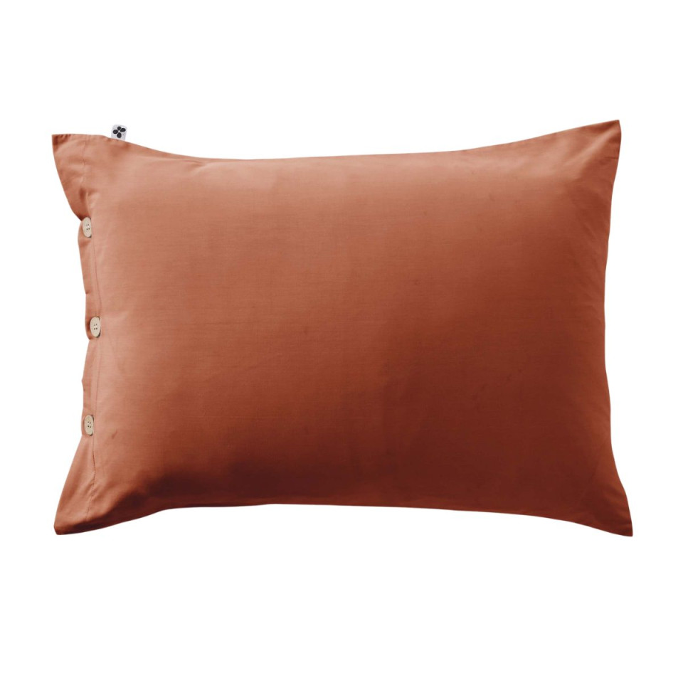 Taie D'oreiller Volant Plat en Percale PERRINE