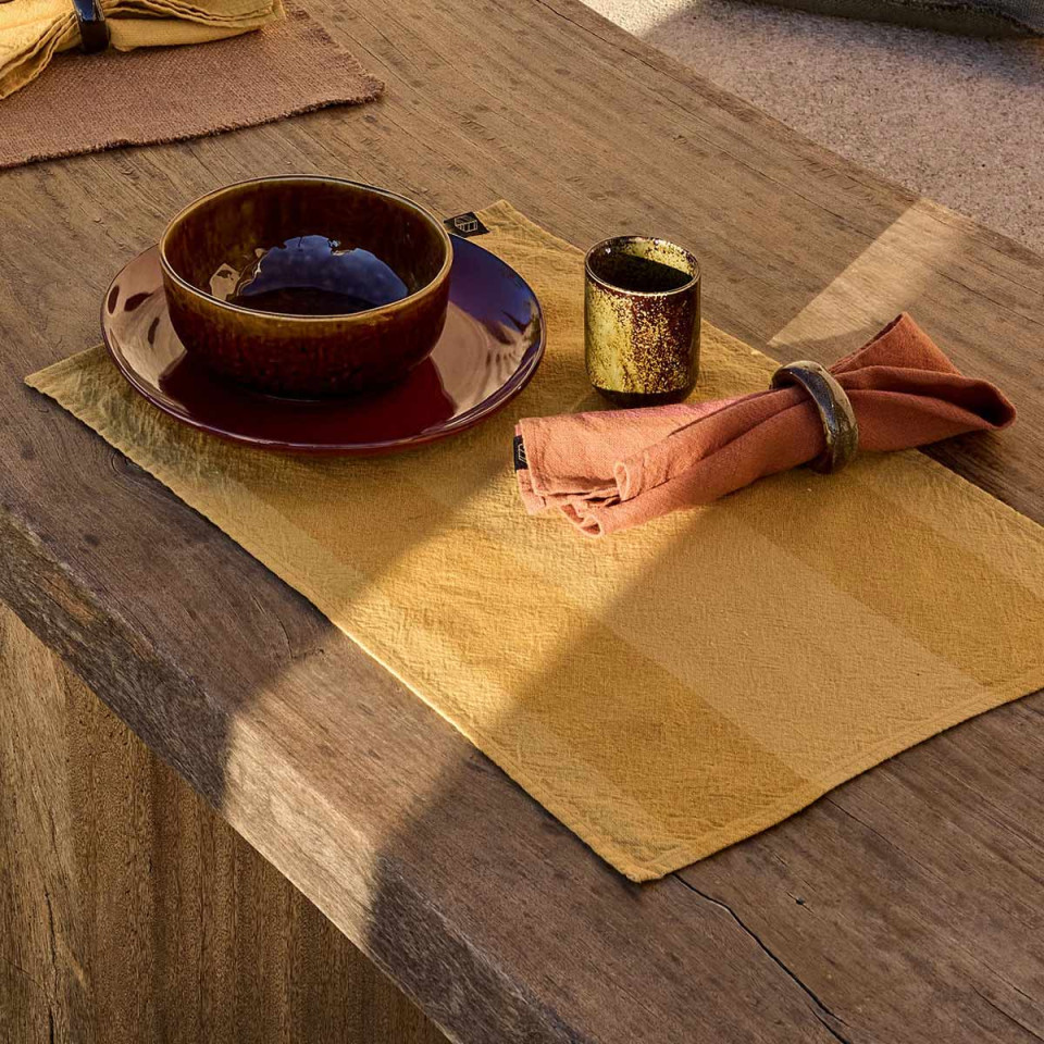 Serviette ou Set de Table Lin et Coton SANTA CRUZ