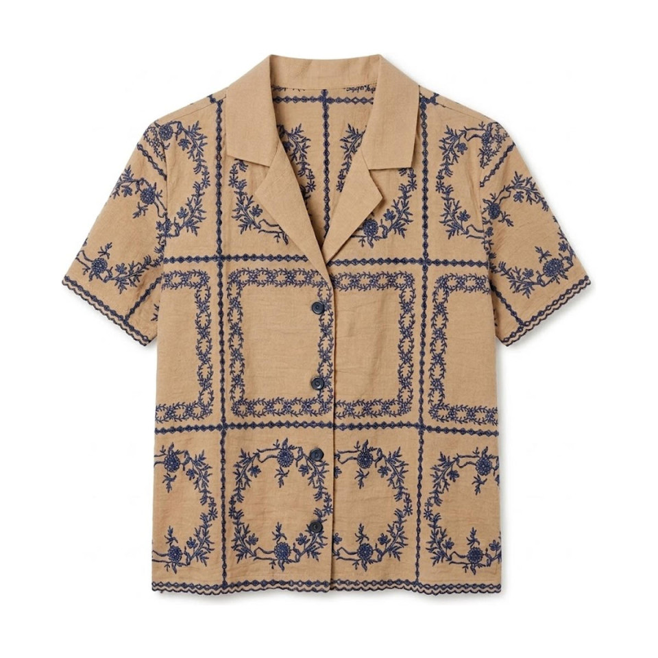 Chemise Manche Courte Brodée CLAUDEL