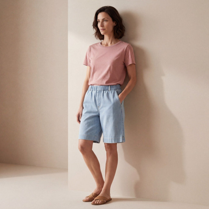 Bermuda Large Denim JIMINY – Hod Paris