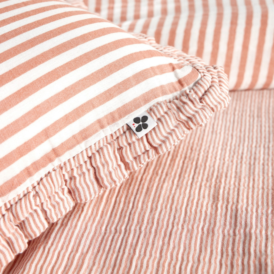 Coussin Gaze de Coton Rayée ROMIE
