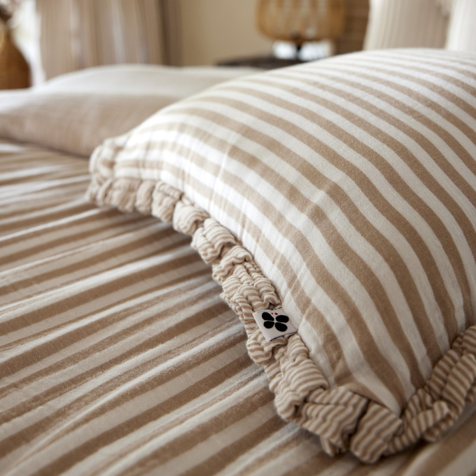 Coussin Gaze de Coton Rayée ROMIE