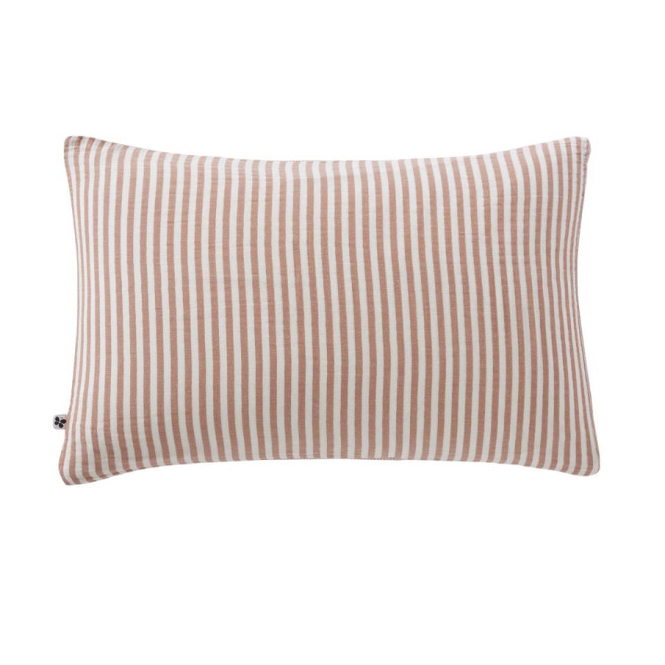 Taie d'Oreiller Gaze de coton Rayée ROMIE