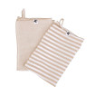 Lot de 2 essuie-mains Gaze de coton Rayée ROMIE