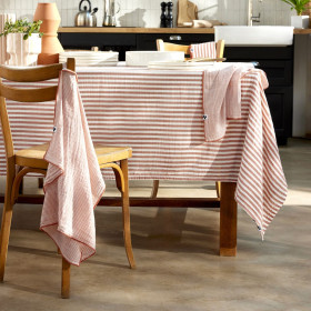 Lot de 2 essuie-mains Gaze de coton Rayée ROMIE