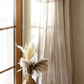 Rideau + Anneaux Pince Gaze de Coton ROMIE