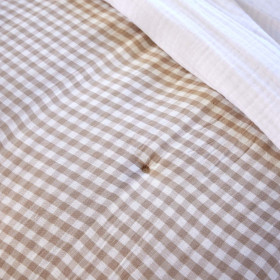 Bout de lit en Gaze de coton tissée teinte VICKIE