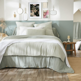 Bout de lit en Gaze de coton tissée teinte VICKIE