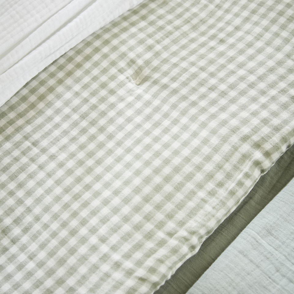 Bout de lit en Gaze de coton tissée teinte VICKIE