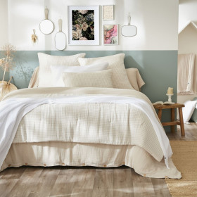 Bout de lit en Gaze de coton tissée teinte VICKIE