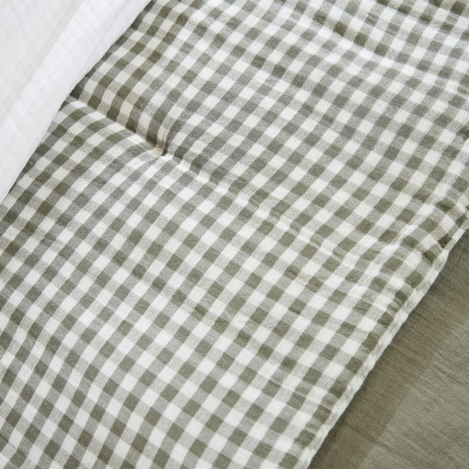 Bout de lit en Gaze de coton tissée teinte VICKIE