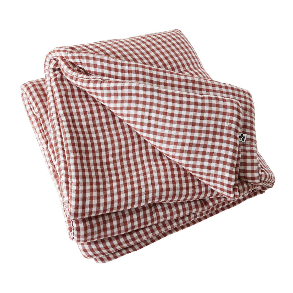 Bout de lit en Gaze de coton tissée teinte VICKIE