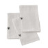 Lot de 3 Serviettes en Lin Lavé SOLINE Couleur:Craie Dimensions:40 x 40 L'Effet Papillon