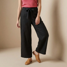 Pantalon en Lin LOIRE Couleur:Black  JC Sophie