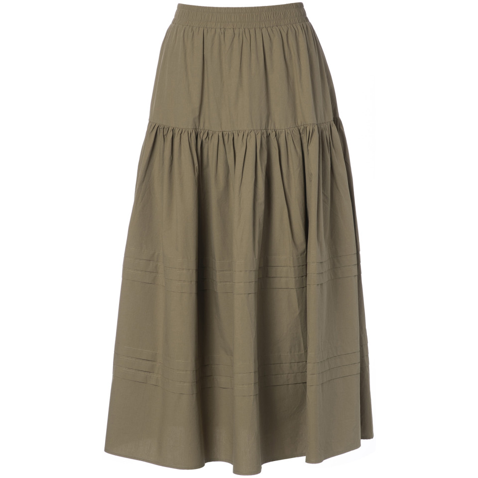 Jupe Longue en Coton LUXOR Couleur:Army Green  JC Sophie