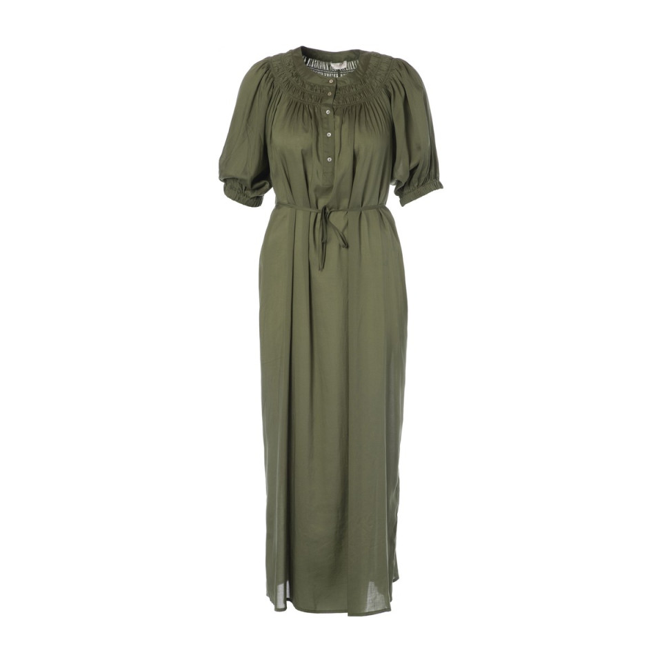 Robe Longue en Tencel LOUISIANNA Couleur:Army Green  JC Sophie