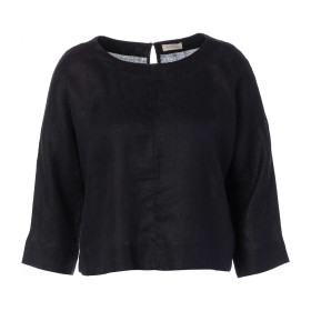 Blouse en Lin LENORA Couleur:Black  JC Sophie