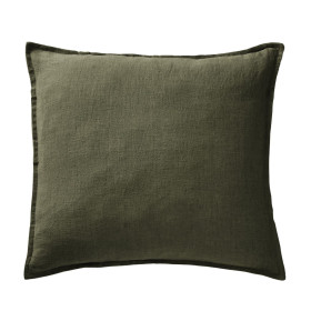 Taie d'oreiller en Lin Lavé SOLINE Couleur:Thym  L'Effet Papillon