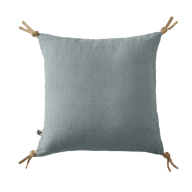 Coussin en Lin Lavé SOLINE Couleur:Azur Dimensions:45 x 45 L'Effet Papillon