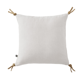 Coussin en Lin Lavé SOLINE Couleur:Craie Dimensions:45 x 45 L'Effet Papillon