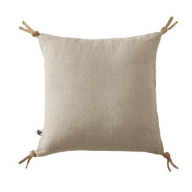 Coussin en Lin Lavé SOLINE Couleur:Sable Dimensions:45 x 45 L'Effet Papillon