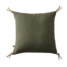 Coussin en Lin Lavé SOLINE Couleur:Thym Dimensions:45 x 45 L'Effet Papillon