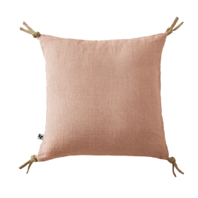 Coussin en Lin Lavé SOLINE Couleur:Vieux Rose Dimensions:45 x 45 L'Effet Papillon