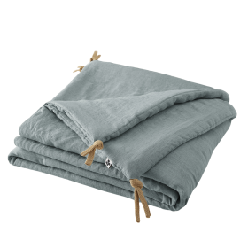 Édredon en Lin Lavé SOLINE Couleur:Azur Dimensions:90 x 200 L'Effet Papillon