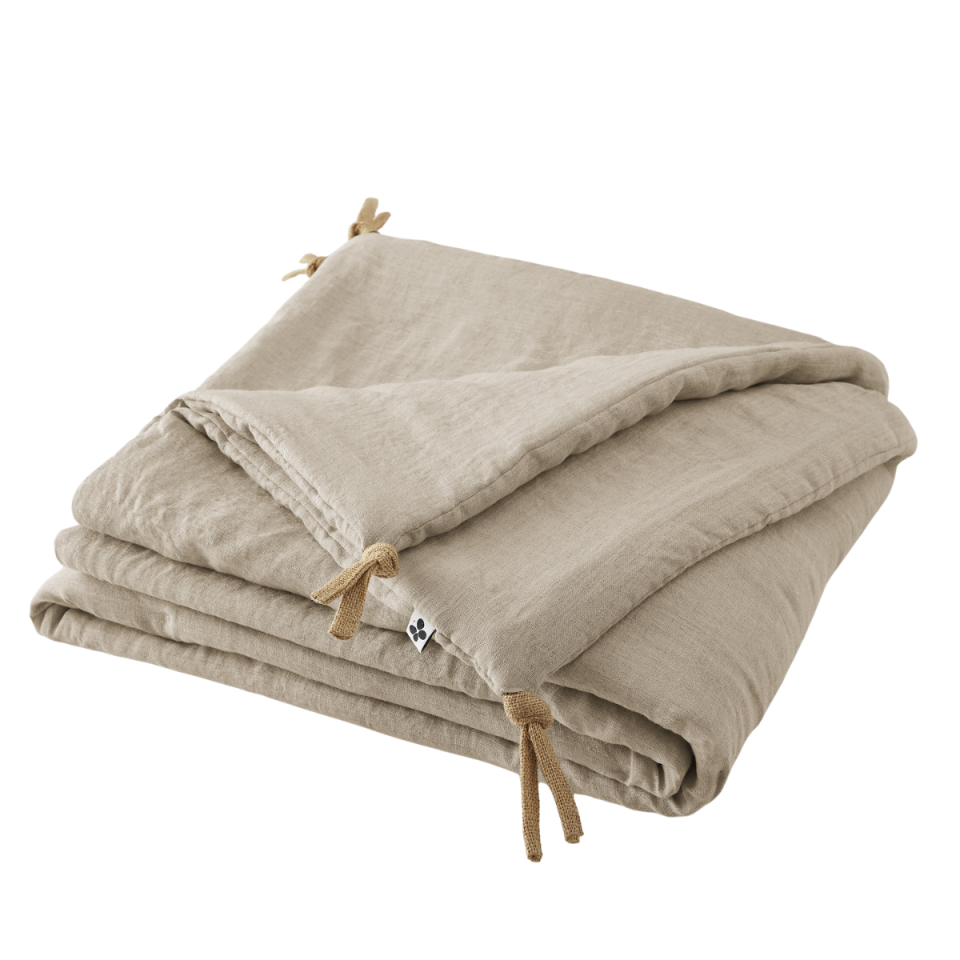 Édredon en Lin Lavé SOLINE Couleur:Sable Dimensions:90 x 200 L'Effet Papillon