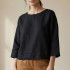 Blouse en Lin LENORA Couleur:Black  JC Sophie