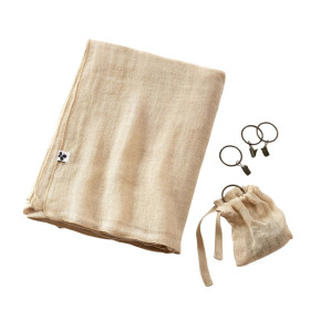 Rideau en Lin Lavé + Anneaux Pince EVY