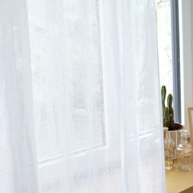 Rideau en Lin Lavé + Anneaux Pince EVY